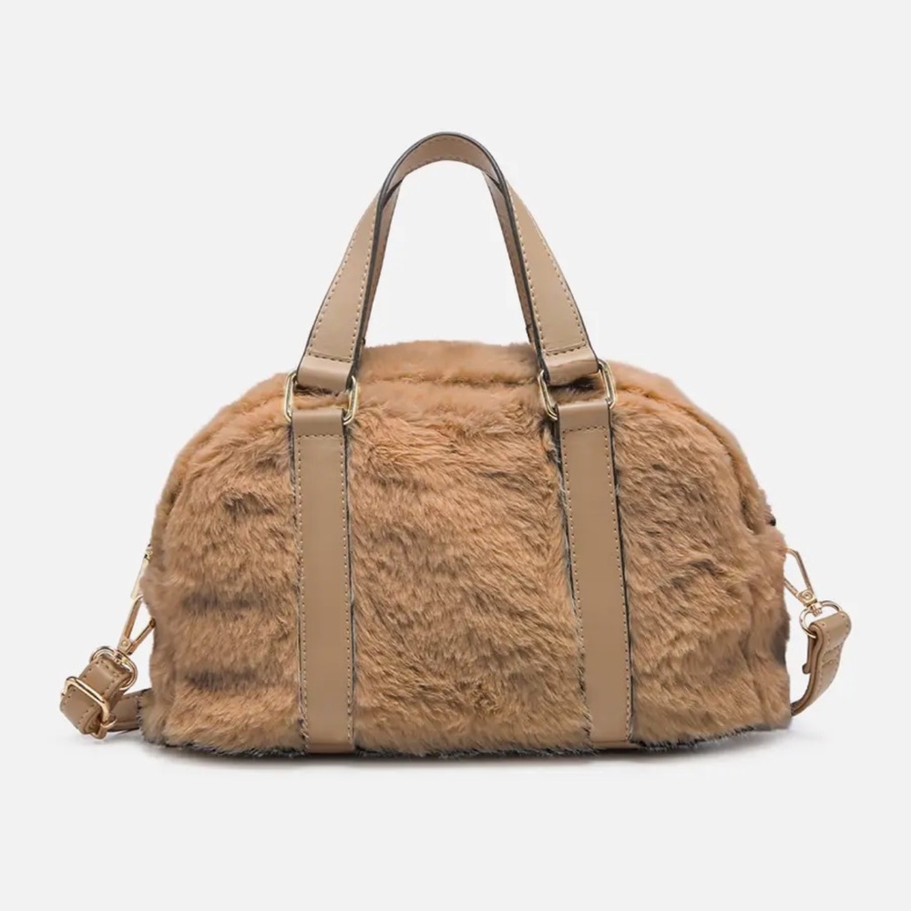 ShopEvelynne Faux Fur Brown Shoulder Bag